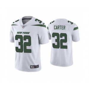 New York Jets #32 Michael Carter 2021 White Vapor Untouchable Limited Stitched Football Jersey