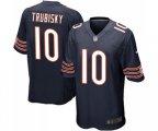 Chicago Bears #10 Mitchell Trubisky Game Navy Blue Team Color Football Jersey