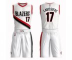 Portland Trail Blazers #17 Skal Labissiere Swingman White Basketball Suit Jersey - Association Edition