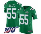 New York Jets #55 Ryan Kalil Limited Green Rush Vapor Untouchable 100th Season Football Jersey