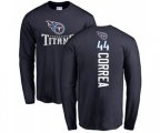 Tennessee Titans #44 Kamalei Correa Navy Blue Backer Long Sleeve T-Shirt