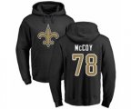 New Orleans Saints #78 Erik McCoy Black Name & Number Logo Pullover Hoodie