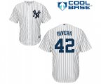 New York Yankees #42 Mariano Rivera Replica White Home Baseball Jersey
