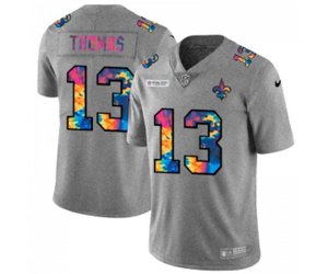 New Orleans Saints #13 Michael Thomas Multi-Color 2020 NFL Crucial Catch NFL Jersey Greyheather