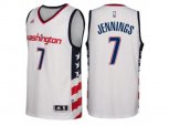 Washington Wizards #7 Brandon Jennings adidas White Swingman Stars Stripes Jersey
