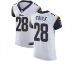 Los Angeles Rams #28 Marshall Faulk White Vapor Untouchable Elite Player Football Jersey