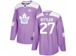 Toronto Maple Leafs #27 Darryl Sittler Purple Authentic Fights Cancer Stitched NHL Jersey