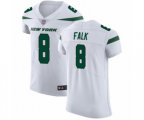 New York Jets #8 Luke Falk White Vapor Untouchable Elite Player Football Jersey