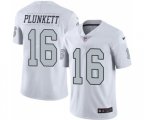Oakland Raiders #16 Jim Plunkett Limited White Rush Vapor Untouchable Football Jersey