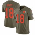 Cleveland Browns #18 Kenny Britt Limited Olive 2017 Salute to Service NFL Jersey