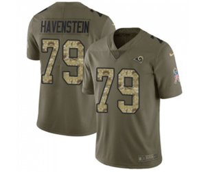 Los Angeles Rams #79 Rob Havenstein Limited Olive Camo 2017 Salute to Service Football Jersey