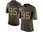 New England Patriots #95 Derek Rivers Limited Green Salute to Service NFL Jersey