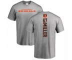 Cincinnati Bengals #67 John Miller Ash Backer T-Shirt