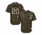 Baltimore Orioles #20 Frank Robinson Green Salute to Service Stitched Baseball Jersey