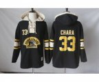 Boston Bruins #33 Zdeno Chara Black Sawyer Hooded Sweatshirt Stitched NHL Jersey