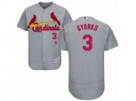 St. Louis Cardinals #3 Jedd Gyorko Grey Flexbase Authentic Collection MLB Jersey