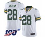 Green Bay Packers #28 Tony Brown White Vapor Untouchable Limited Player 100th Season Football Jersey