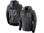 Kansas City Chiefs #15 Patrick Mahomes II Stitched Black Anthracite Salute to Service Player Performance Hoodie