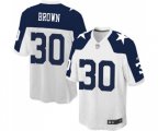 Dallas Cowboys #30 Anthony Brown Game White Throwback Alternate Football Jersey