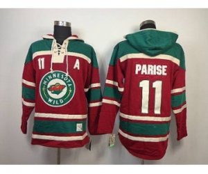 Minnesota Wild #11 Zach Parise Red-Green Pullover Hooded