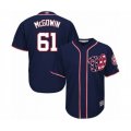 Washington Nationals #61 Kyle McGowin Authentic Navy Blue Alternate 2 Cool Base Baseball Player Jersey