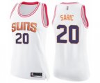 Women's Phoenix Suns #20 Dario Saric Swingman White-Pink Fashion Basketball Jersey