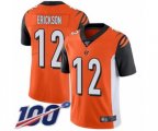 Cincinnati Bengals #12 Alex Erickson Orange Alternate Vapor Untouchable Limited Player 100th Season Football Jersey