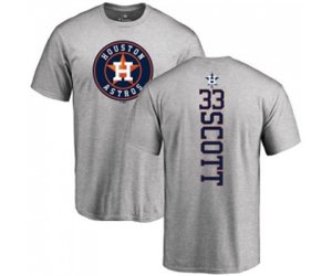 Houston Astros #33 Mike Scott Ash Backer T-Shirt