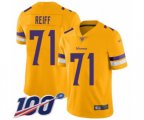 Minnesota Vikings #71 Riley Reiff Limited Gold Inverted Legend 100th Season Football Jersey