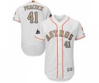 Houston Astros #41 Brad Peacock White 2018 Gold Program Flex Base Authentic Collection Baseball Jersey