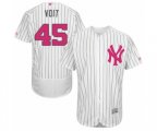 New York Yankees Luke Voit Authentic White 2016 Mother's Day Fashion Flex Base Baseball Player Jersey