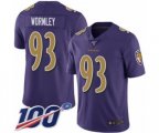 Baltimore Ravens #93 Chris Wormley Limited Purple Rush Vapor Untouchable 100th Season Football Jersey