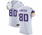 Minnesota Vikings #80 Cris Carter White Vapor Untouchable Elite Player Football Jersey