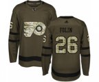 Adidas Philadelphia Flyers #26 Christian Folin Authentic Green Salute to Service NHL Jersey