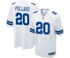 Dallas Cowboys #20 Tony Pollard Game White Football Jersey