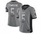 Oakland Raiders #5 Johnny Townsend Limited Gray Rush Drift Fashion Football Jersey