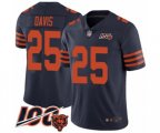 Chicago Bears #25 Mike Davis Limited Navy Blue Rush Vapor Untouchable 100th Season Football Jersey