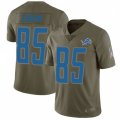 Detroit Lions #85 Eric Ebron Limited Olive 2017 Salute to Service NFL Jersey