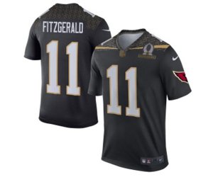 Arizona Cardinals #11 Larry Fitzgerald Elite Black Team Irvin 2016 Pro Bowl Football Jersey