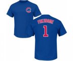 MLB Nike Chicago Cubs #1 Kosuke Fukudome Royal Blue Name & Number T-Shirt