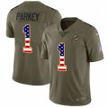Miami Dolphins #1 Cody Parkey Limited Olive USA Flag 2017 Salute to Service NFL Jersey