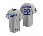 Los Angeles Dodgers Clayton Kershaw Gray 2020 World Series Replica Jersey
