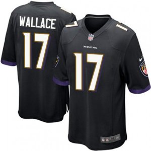 Baltimore Ravens #17 Mike Wallace Game Black Alternate NFL Jersey