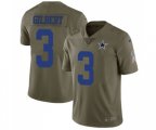 Dallas Cowboys #3 Garrett Gilbert Olive Men's Stitched NFL Limited 2017 Salute To Service Jersey