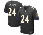 Baltimore Ravens #24 Marcus Peters Elite Black Alternate Football Jersey