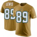 Jacksonville Jaguars #89 Marcedes Lewis Gold Rush Pride Name & Number T-Shirt