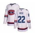 Montreal Canadiens #22 Dale Weise Authentic White 2017 100 Classic Hockey Jersey