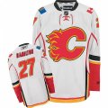 Calgary Flames #27 Dougie Hamilton Authentic White Away NHL Jersey