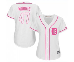 Women\'s Detroit Tigers #47 Jack Morris Authentic White Fashion Cool Base Baseball Jersey