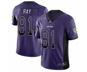 Baltimore Ravens #91 Shane Ray Limited Purple Rush Drift Fashion Football Jersey